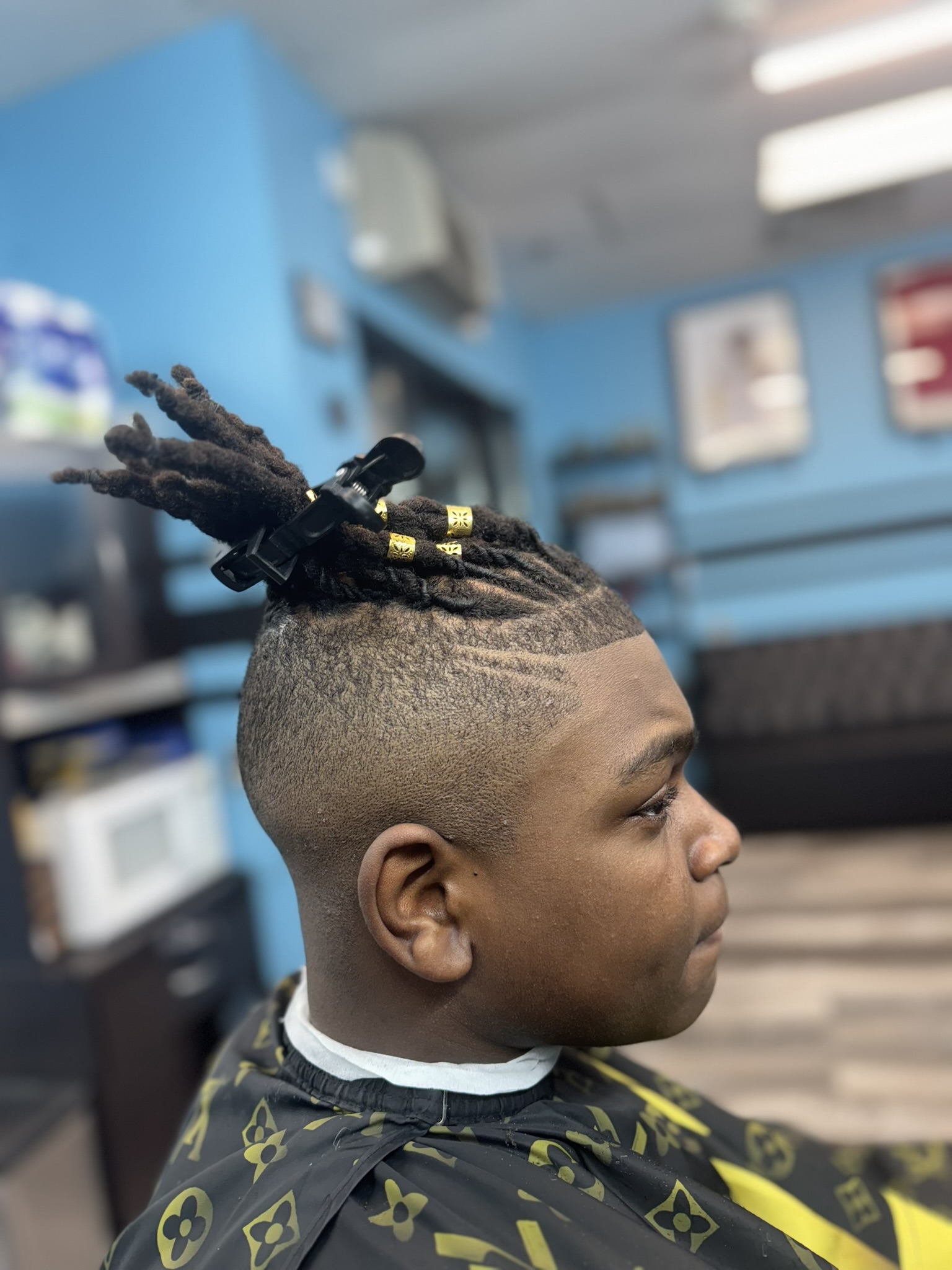 Kids locs fade