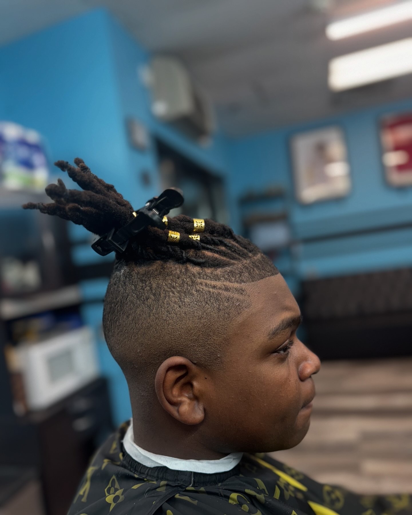 Kids fade with locs