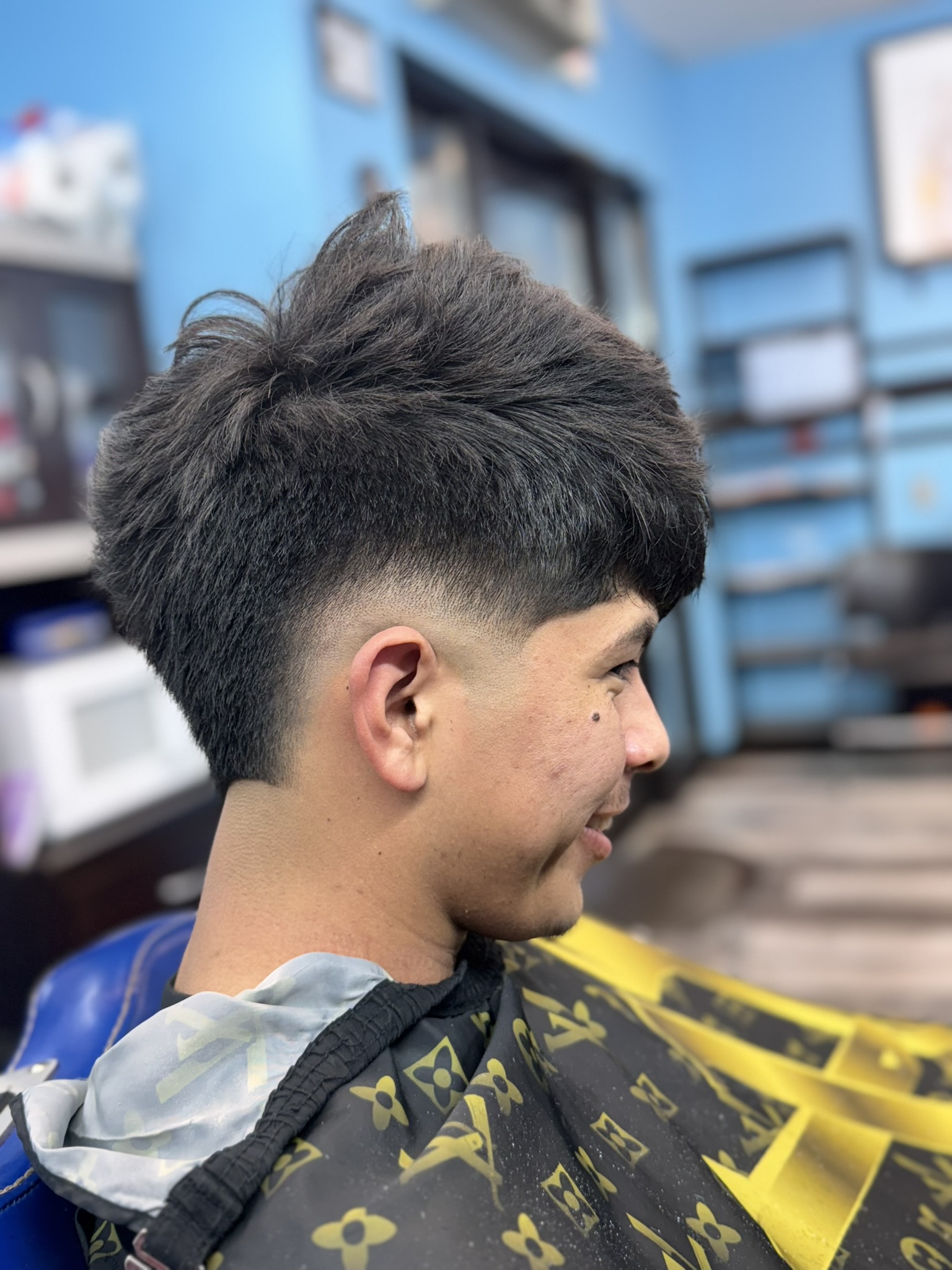 Textured fringe fade